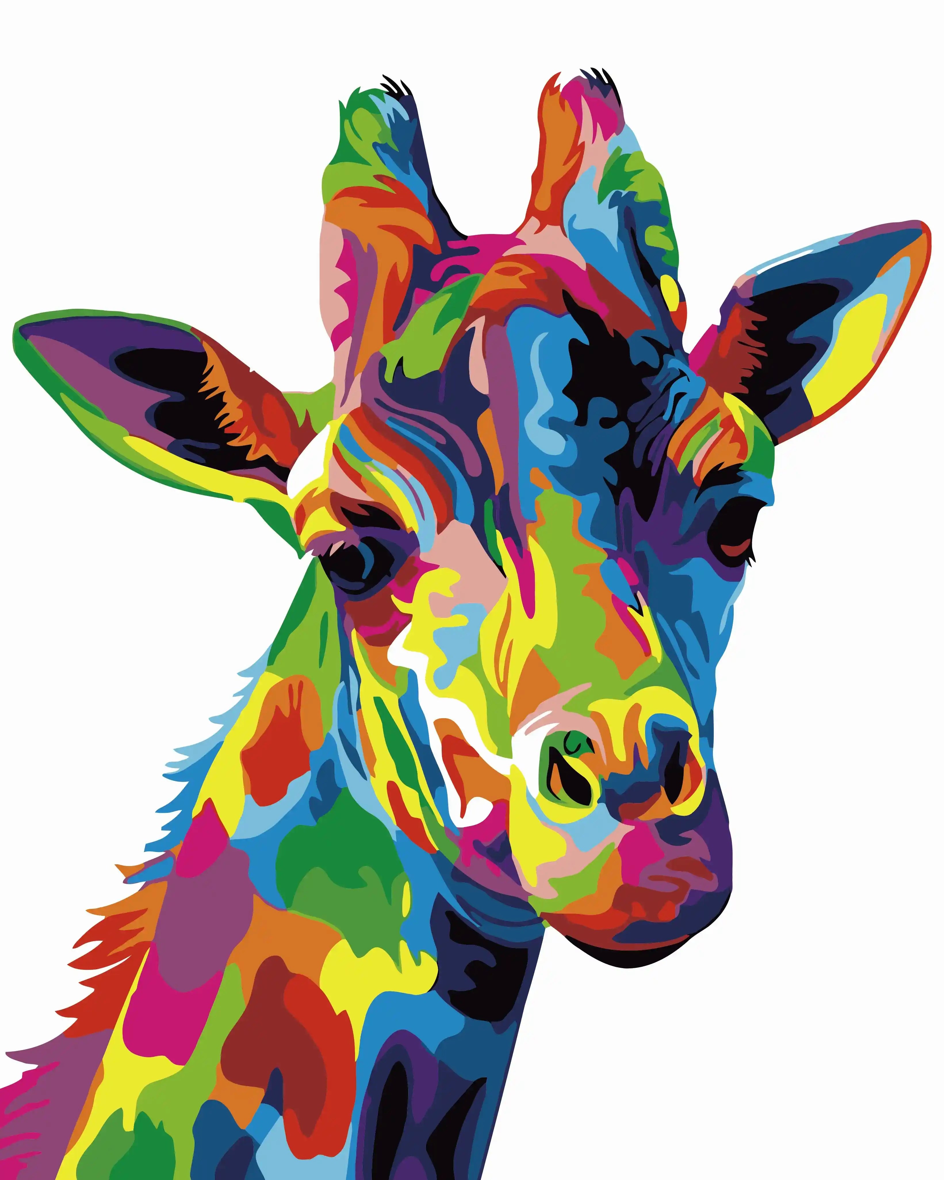 Peinture par numéro Girafe pop art