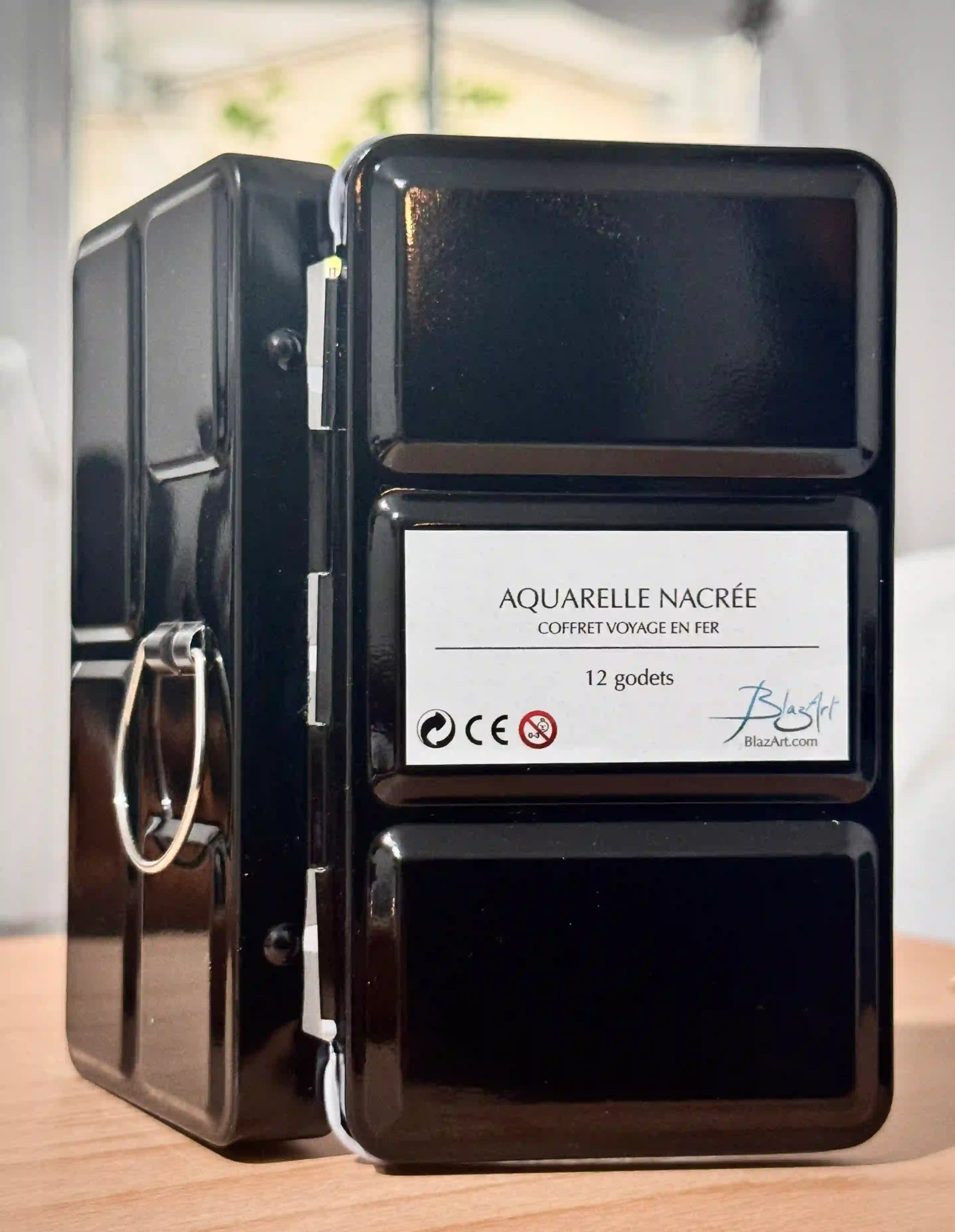boite aquarelle nacrée coffret fer