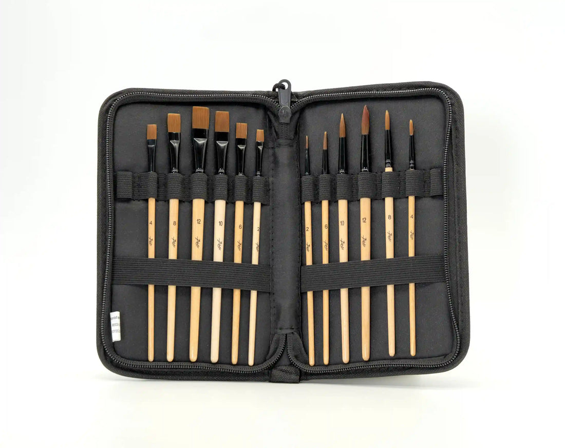 Pack pochette zip avec pinceaux