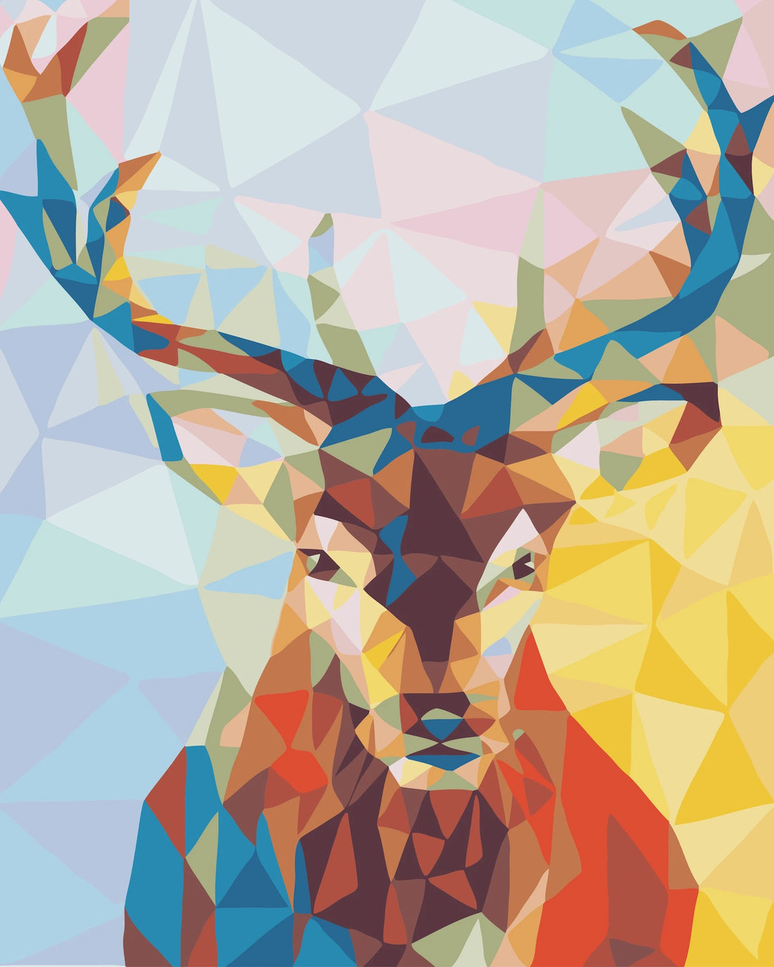 Peinture par numéro Cerf géométrique