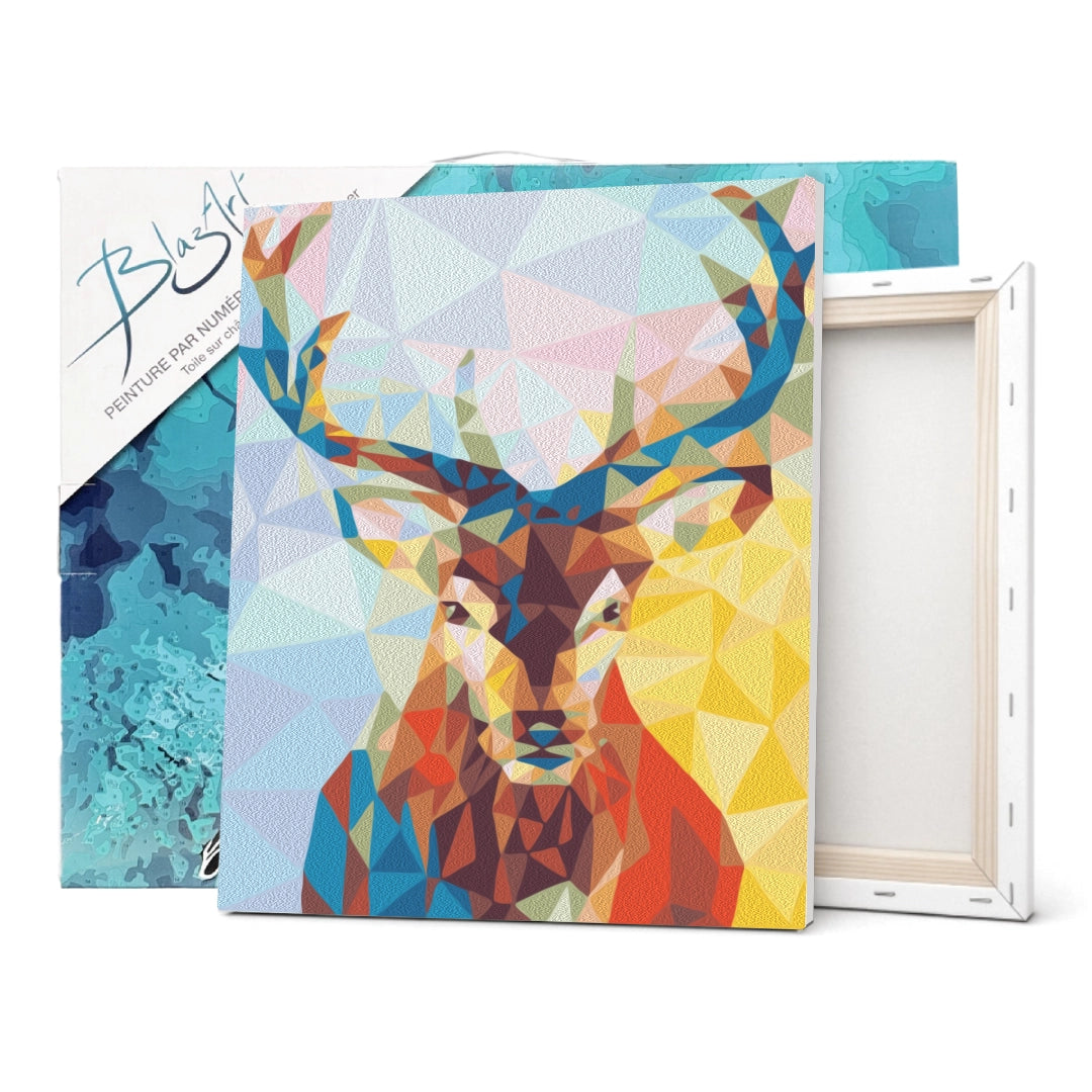 Peinture par numéro Cerf géométrique