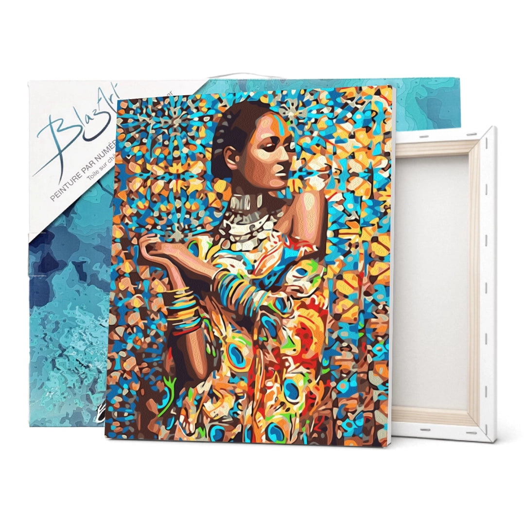 Peinture par numéro Femme éclat de couleur