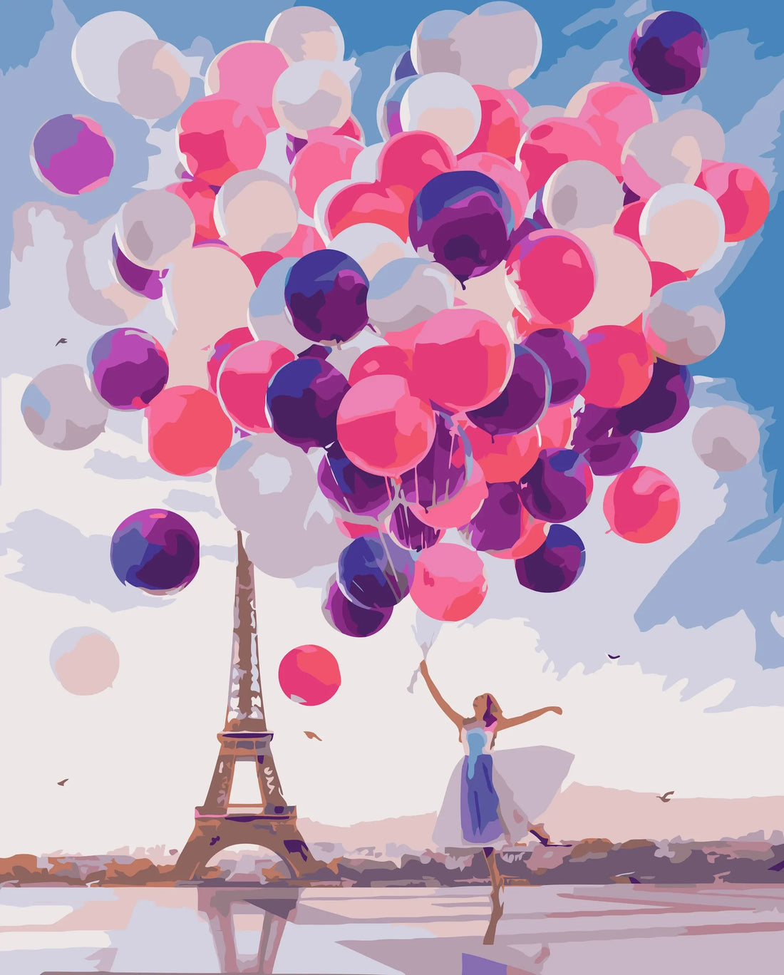 Peinture par numéro Paris Tour Eiffel enchantée