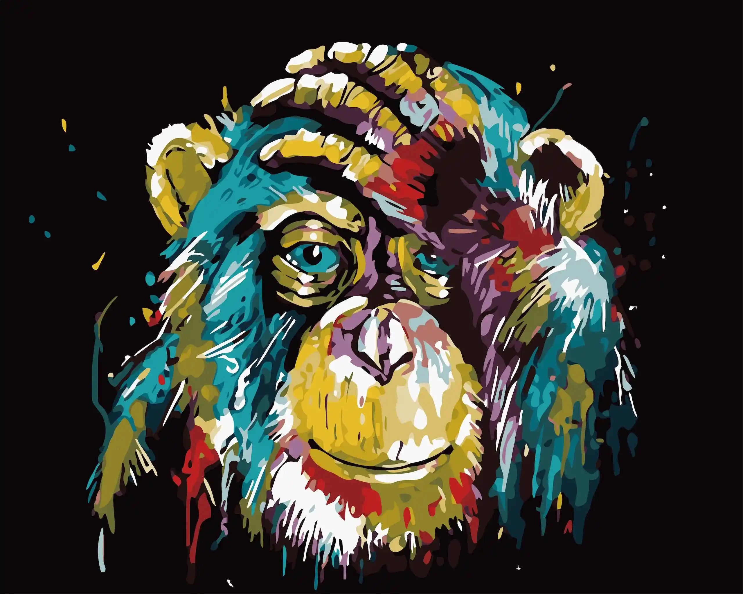Peinture par numéro Singe penseur