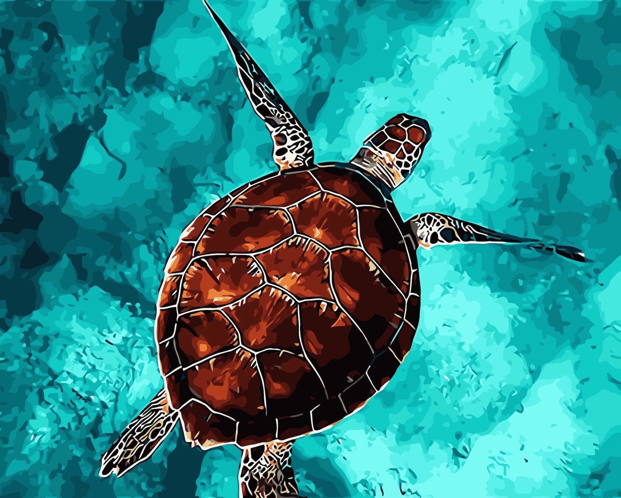 Peinture par numéro Tortue de mer Accueil