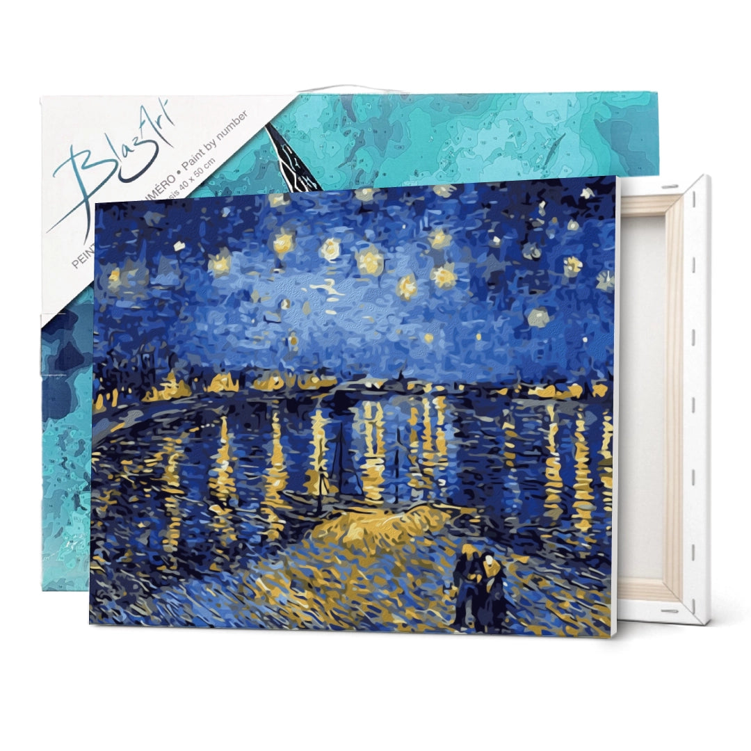 Peinture par numéro Van Gogh Nuit Étoilée sur le Rhône