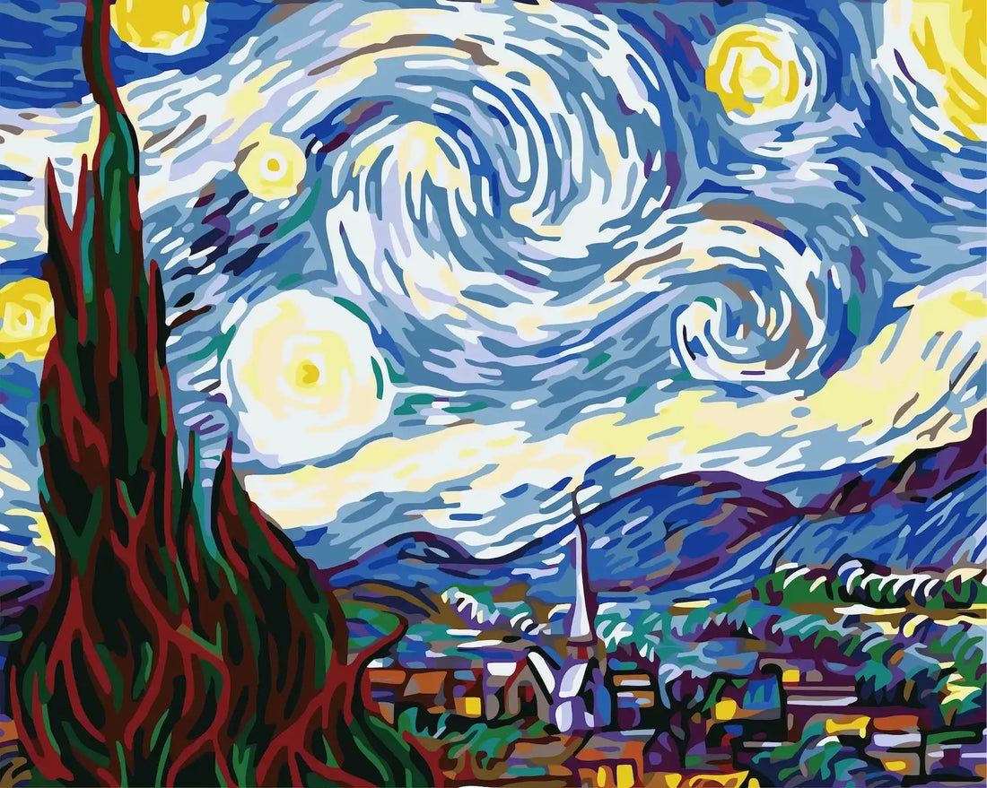 Peinture par numéro  Van Gogh  Nuit Étoilée