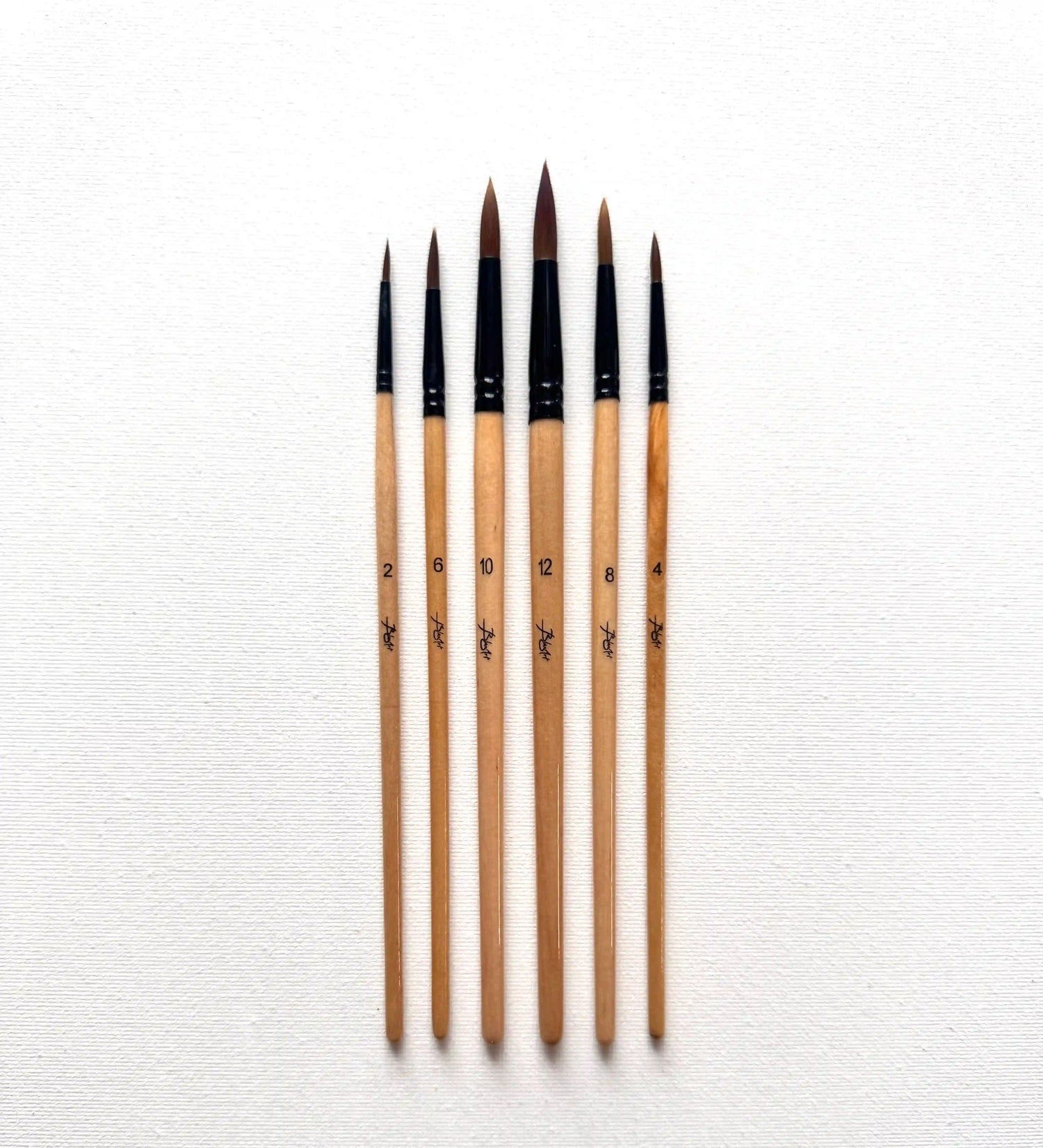 Set de 6 pinceaux ronds face