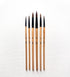Set de 6 pinceaux ronds face